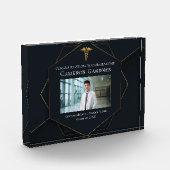 Chic Zwart Goud Medische School Afstuderen Fotoblokken (Links)