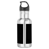Chic Zwart & Goud Monogram Waterfles (Achterkant)