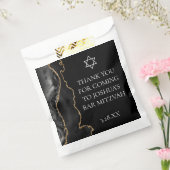 Chic Zwart Gouden Agaat Bar Mitswa Custom Party Bedankzakje (Gezegeld)