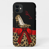 Chic Zwart & Jaguar Print Case-Mate iPhone Case (Achterkant)