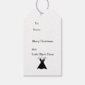 Chic zwart jurkje cadeaulabel (Voorkant)