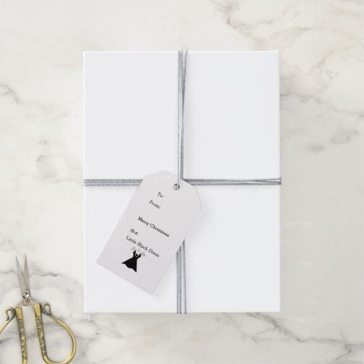 Chic zwart jurkje cadeaulabel (Met Touw)