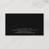 Chic Zwart Logo Business Reward 10 Punch Klantenkaartje (Achterkant)