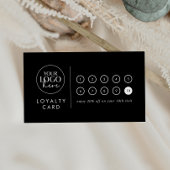 Chic Zwart Logo Business Reward 10 Punch Klantenkaartje