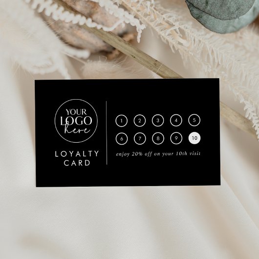 Chic Zwart Logo Business Reward 10 Punch Klantenkaartje