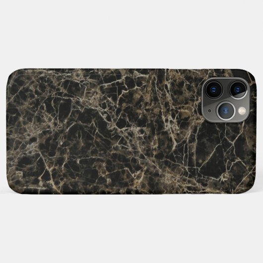 Chic zwart marbling patroon Case-Mate iPhone case (Achterkant (horizontaal))