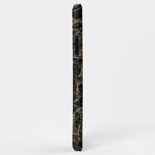 Chic zwart marbling patroon Case-Mate iPhone case (Achterkant/rechts)