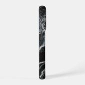 Chic Zwart Marmer Gepersonaliseerde iPhone Case Hoesje (Rechterkant)