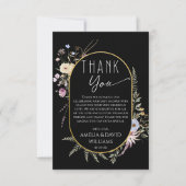 Chic Zwart Modern Baby shower Bedankkaart (Voorkant)