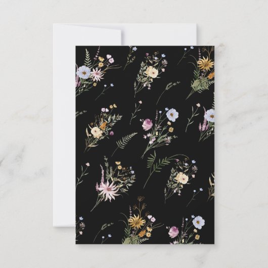 Chic Zwart Modern Baby shower Bedankkaart (Achterkant)