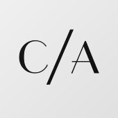 Chic Zwart Monogram Art Deco Lettering Wedding Raamsticker (Vel)