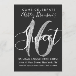 Chic Zwart Nep Zilveren Pailletten Glitter Sweet 1 Kaart