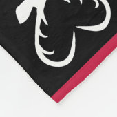 Chic Zwart Rood Geruit & Rendier Silhouetten Fleece Deken (Hoek)