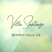 Chic Zwart Script Naam Woonhuis Raamsticker (Vel 3)