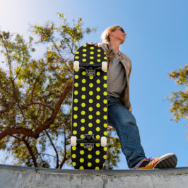 Chic zwart skateboard met Schattige geel puntpatro