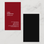 Chic zwart, verticaal, uniek visitekaartje (Voorkant / Achterkant)