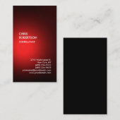 Chic zwart, verticaal, uniek visitekaartje (Voorkant / Achterkant)