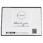 Chic Zwart & Wit Bedankt voor uw aankoop Groot Cadeauzakje (Voorkant)