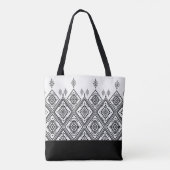 Chic zwart-wit etnisch patroon tote bag (Achterkant)