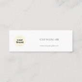 Chic Zwart Wit Event Logo Gratis Drink Voucher Mini Visitekaartje (Achterkant)