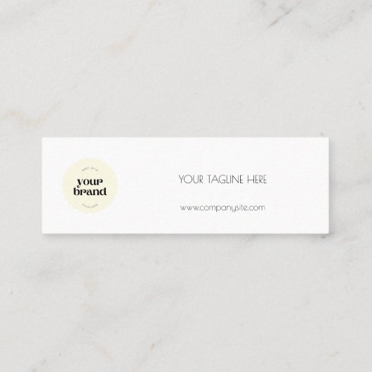 Chic Zwart Wit Event Logo Gratis Drink Voucher Mini Visitekaartje (Achterkant)