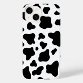 Chic zwart-wit faux koeienhuid Case-Mate iPhone case (Achterkant)