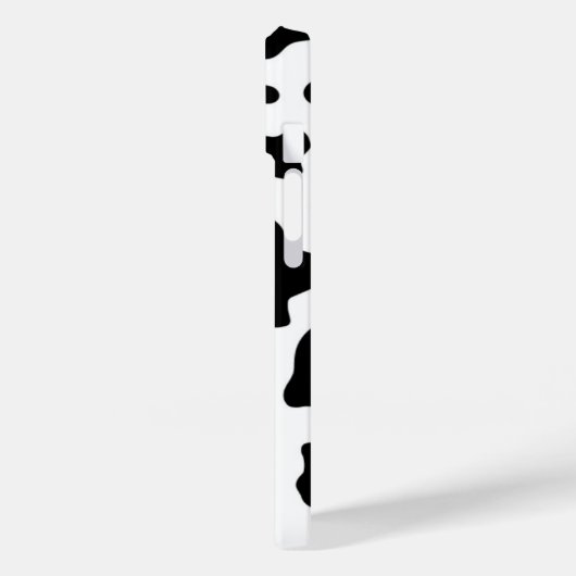 Chic zwart-wit faux koeienhuid Case-Mate iPhone case (Achterkant / Links)