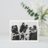 Chic Zwart-wit foto bruiloft uitnodiging (Staand voorkant)