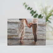 Chic Zwart-wit foto Moderne bruiloft RSVP Kaartje (Staand voorkant)