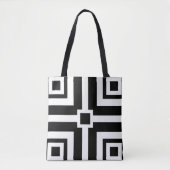 Chic zwart-wit geometrische Canvas tas (Voorkant)