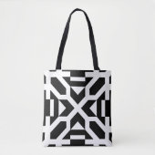 Chic zwart-wit geometrische Canvas tas (Voorkant)