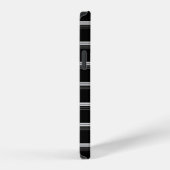 Chic zwart wit gestreept iPhone hoesje (Rechterkant)