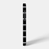 Chic zwart wit gestreept iPhone hoesje (Linkerkant)