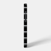 Chic zwart wit gestreept iPhone hoesje (Linkerkant)