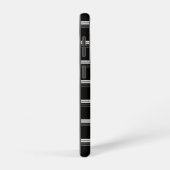 Chic zwart wit gestreept samsung galaxy hoesje (Rechterkant)