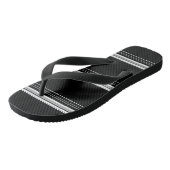 Chic zwart wit gestreept teenslippers (Schuin)