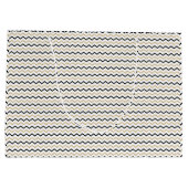 Chic Zwart, Wit & Goud Chevron Gift Bag Groot Cadeauzakje (Achterkant)