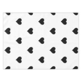 Chic Zwart-wit Hart Romantische Tafel Instelling Tafelkleed (Voorkant (Horizontaal))