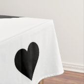 Chic Zwart-wit Hart Romantische Tafel Instelling Tafelkleed (Voorbeeld)
