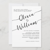 Chic zwart-wit huwelijksuitnodiging kaart (Voorkant)