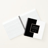 Chic zwart-wit kleurenblok Notitieboek (Binnen)