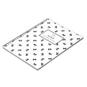 Chic Zwart-wit linten Patroon Custom Notitieboek (Linkerzijde)
