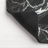 Chic Zwart & Wit Marmer Look Glamour Muismat (Hoek)