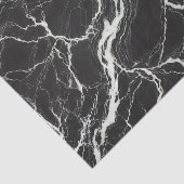 Chic Zwart & Wit Marmer Look Glamour Tissuepapier (Detail)