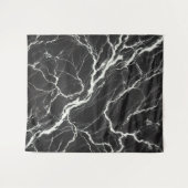 Chic Zwart & Wit Marmer Look Glamour Wandkleed (Voorkant (horizontaal))