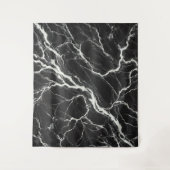 Chic Zwart & Wit Marmer Look Glamour Wandkleed (Voorkant)