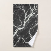 Chic zwart-wit marmerlook glamour bad handdoek (Handdoek)