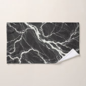 Chic zwart-wit marmerlook glamour bad handdoek (Handdoek)