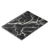 Chic zwart-wit marmerlook glamour notitieboek (Linkerzijde)
