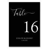 Chic zwart-wit minimalistische bruiloft kaart (Voorkant)